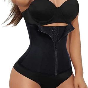 Waist Trimmer Corset Shape wear Trainer for Women | Hook & Zip Up Tummy Control